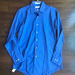 Blue button down dress shirt